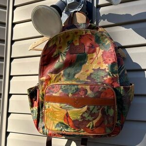 Patricia Nash Multicolor floral leather Backpack used like new book bag